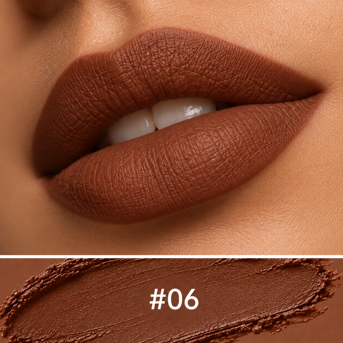 Matte Brown Lipstick, Suitable for All Skin Types