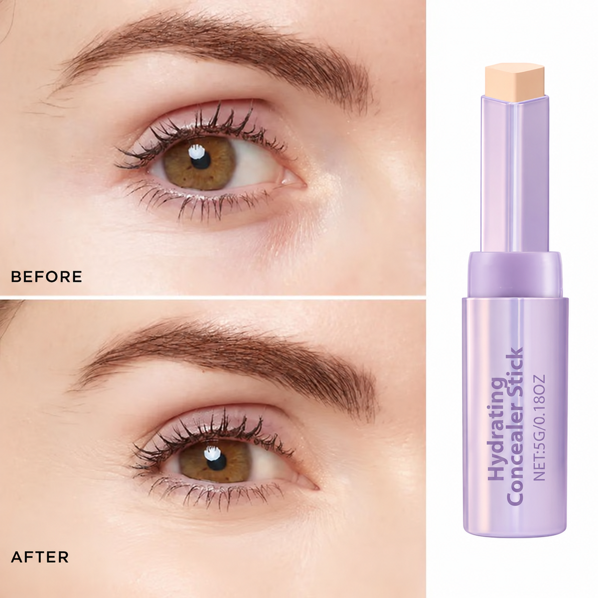 💜 2-in-1 Hydrating Concealer & Contour Stick ✨ Creamy Blendable Coverage for a Flawless Natural Look