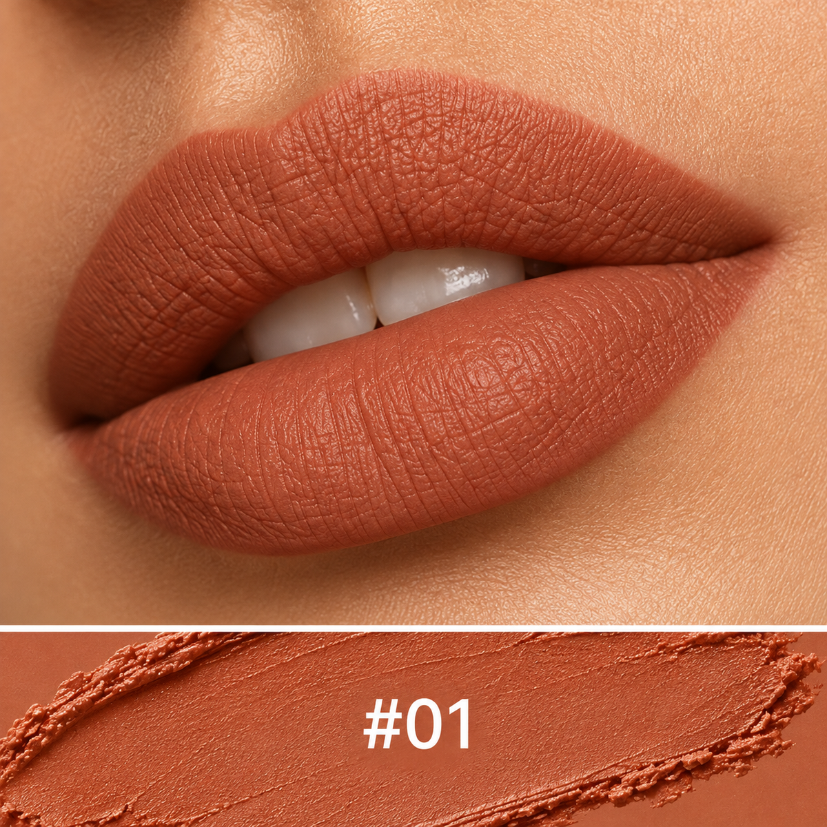Matte Brown Lipstick, Suitable for All Skin Types