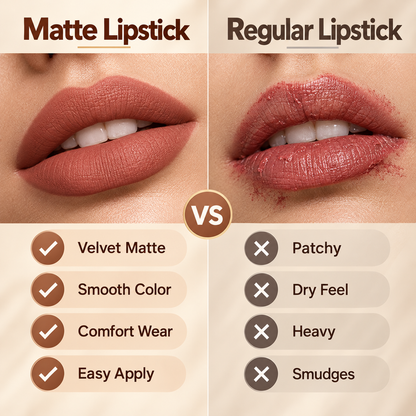 Matte Brown Lipstick, Suitable for All Skin Types