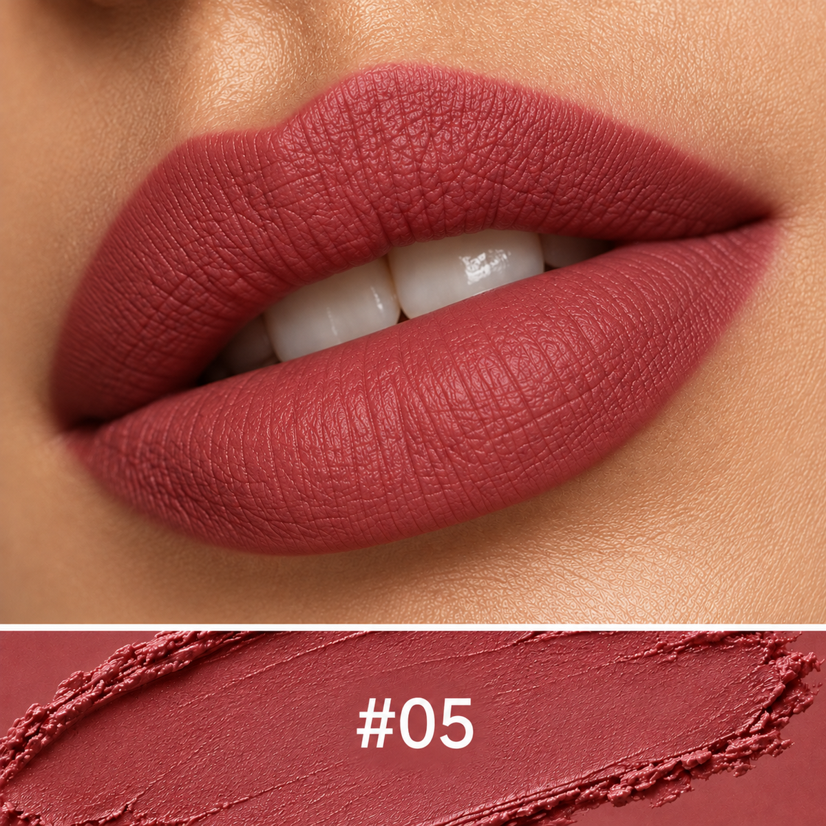 Matte Brown Lipstick, Suitable for All Skin Types