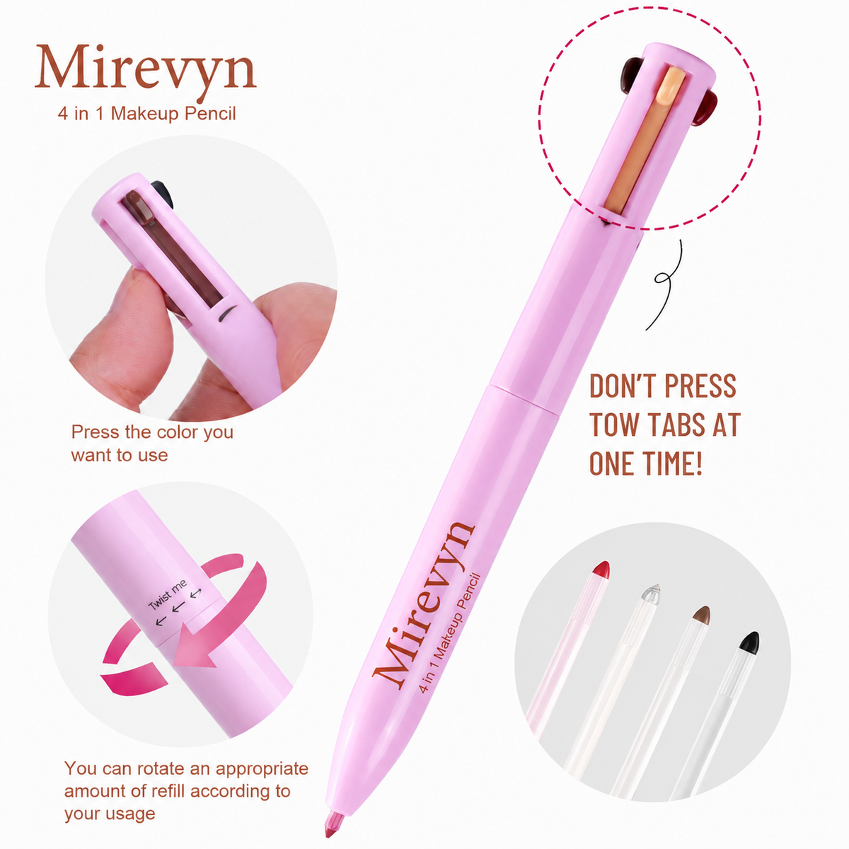 Last Day Buy 1 Get 1 Free ✨ Mirevyn 4-IN-1 Makeup Pen