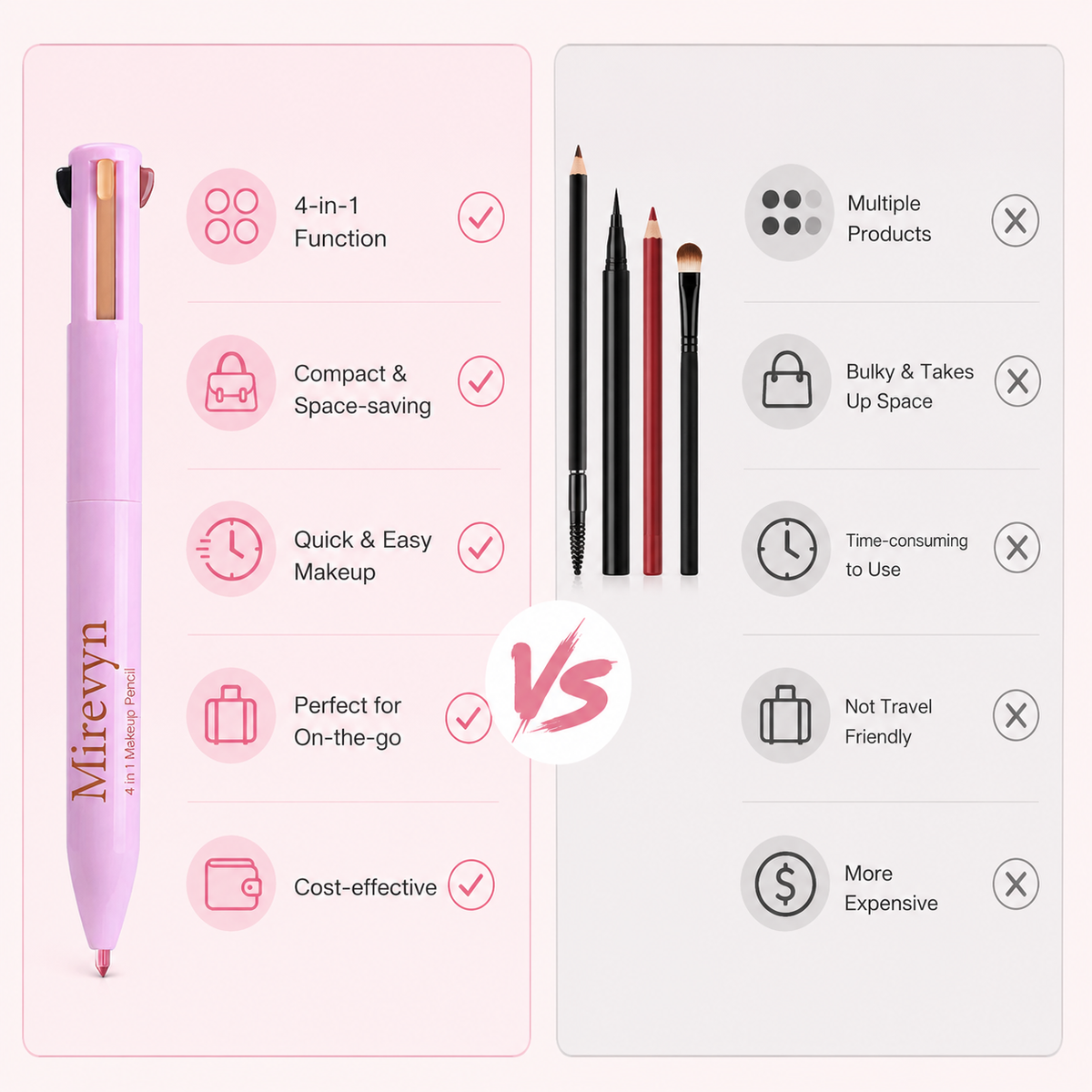 Last Day Buy 1 Get 1 Free ✨ Mirevyn 4-IN-1 Makeup Pen
